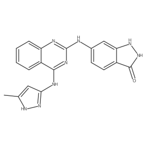 6-[4-(5-Methyl-2h-pyrazol-3-ylamino)-quinazolin-2-ylamino]-1,2-dihydro-indazol-3-one结构式