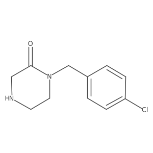 1-[(4-Chlorophenyl)methyl]piperazin-2-one Structure
