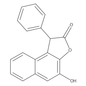 4-Hydroxy-1-phenylnaphtho[2,1-b]furan-2(1H)-one结构式
