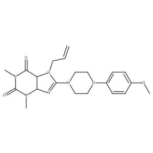 8-[4-(4-Methoxyphenyl)piperazin-1-yl]-1,3-dimethyl-7-prop-2-enyl-4,5-dihydropurine-2,6-dione结构式