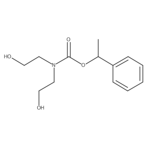 1-Phenylethyl bis(2-hydroxyethyl)carbamate结构式