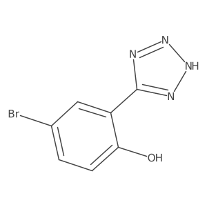 4-bromo-2-(2H-1,2,3,4-tetrazol-5-yl)phenol结构式