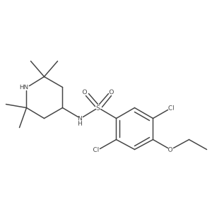 2,5-dichloro-4-ethoxy-N-(2,2,6,6-tetramethylpiperidin-4-yl)benzene-1-sulfonamide结构式