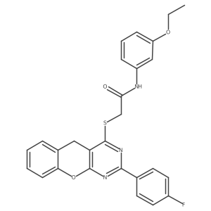 N-(3-ethoxyphenyl)-2-((2-(4-fluorophenyl)-5H-chromeno[2,3-d]pyrimidin-4-yl)thio)acetamide Structure