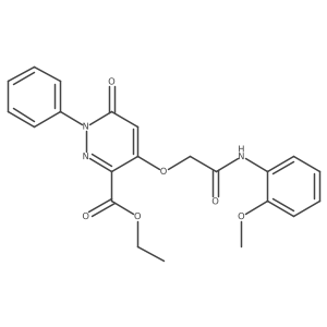 Ethyl 4-(2-((2-methoxyphenyl)amino)-2-oxoethoxy)-6-oxo-1-phenyl-1,6-dihydropyridazine-3-carboxylate Structure