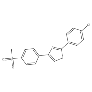 2-(4-Chlorophenyl)-4-[4-(methylsulfonyl)phenyl]-1,3-thiazole Structure