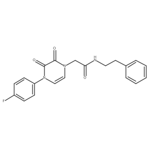 2-(4-(4-fluorophenyl)-2,3-dioxo-3,4-dihydropyrazin-1(2H)-yl)-N-phenethylacetamide Structure