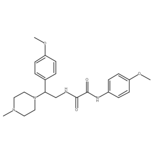 N1-(4-methoxyphenyl)-N2-(2-(4-methoxyphenyl)-2-(4-methylpiperazin-1-yl)ethyl)oxalamide结构式