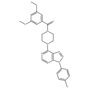 (4-(3-(4-chlorophenyl)-3H-[1,2,3]triazolo[4,5-d]pyrimidin-7-yl)piperazin-1-yl)(3,5-dimethoxyphenyl)methanone Structure