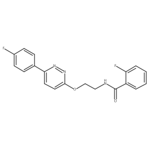 2-fluoro-N-(2-((6-(4-fluorophenyl)pyridazin-3-yl)oxy)ethyl)benzamide结构式