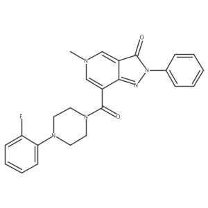 7-(4-(2-fluorophenyl)piperazine-1-carbonyl)-5-methyl-2-phenyl-2H-pyrazolo[4,3-c]pyridin-3(5H)-one结构式