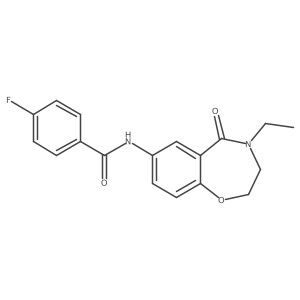 N-(4-ethyl-5-oxo-2,3,4,5-tetrahydrobenzo[f][1,4]oxazepin-7-yl)-4-fluorobenzamide Structure