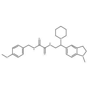 N1-(4-methoxybenzyl)-N2-(2-(1-methylindolin-5-yl)-2-(piperidin-1-yl)ethyl)oxalamide Structure