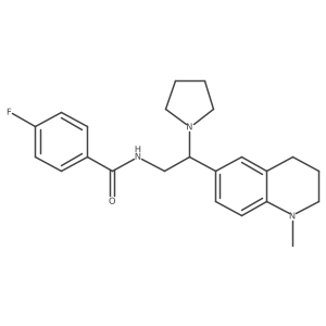 4-fluoro-N-(2-(1-methyl-1,2,3,4-tetrahydroquinolin-6-yl)-2-(pyrrolidin-1-yl)ethyl)benzamide结构式