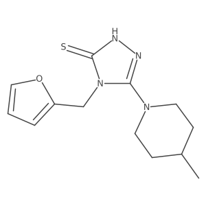 4-(furan-2-ylmethyl)-5-(4-methylpiperidin-1-yl)-4H-1,2,4-triazole-3-thiol Structure