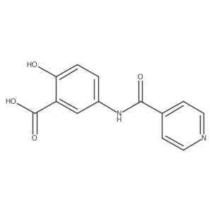 2-Hydroxy-5-[(4-pyridinylcarbonyl)amino]benzoic acid Structure