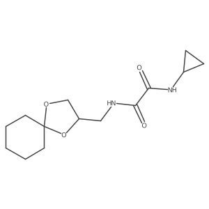 N1-(1,4-dioxaspiro[4.5]decan-2-ylmethyl)-N2-cyclopropyloxalamide Structure