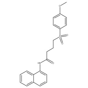4-((4-methoxyphenyl)sulfonyl)-N-(naphthalen-1-yl)butanamide结构式