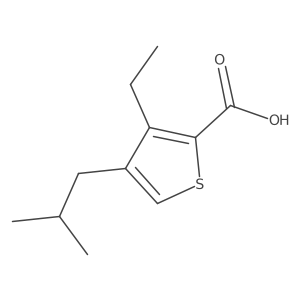 3-Ethyl-4-isobutylthiophene-2-carboxylic acid Structure
