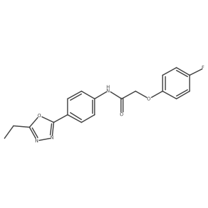 N-[4-(5-ethyl-1,3,4-oxadiazol-2-yl)phenyl]-2-(4-fluorophenoxy)acetamide结构式