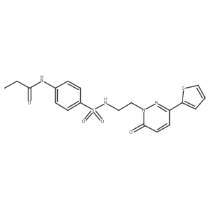 N-(4-(N-(2-(6-oxo-3-(thiophen-2-yl)pyridazin-1(6H)-yl)ethyl)sulfamoyl)phenyl)propionamide Structure