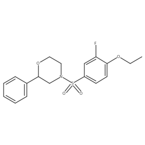 4-((4-Ethoxy-3-fluorophenyl)sulfonyl)-2-phenylmorpholine结构式