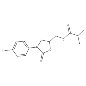 N-((3-(4-chlorophenyl)-2-oxooxazolidin-5-yl)methyl)isobutyramide Structure
