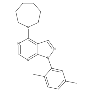 4-(azepan-1-yl)-1-(2,5-dimethylphenyl)-1H-pyrazolo[3,4-d]pyrimidine结构式