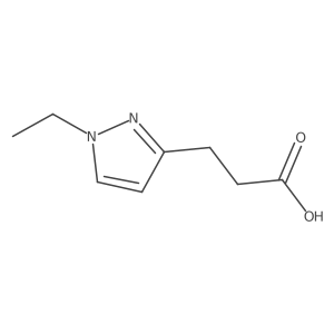 3-(1-ethyl-1H-pyrazol-3-yl)propanoic acid结构式