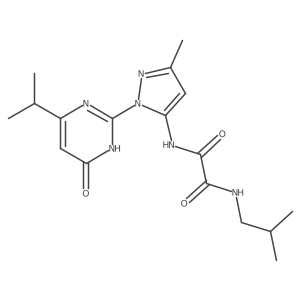 N1-isobutyl-N2-(1-(4-isopropyl-6-oxo-1,6-dihydropyrimidin-2-yl)-3-methyl-1H-pyrazol-5-yl)oxalamide Structure