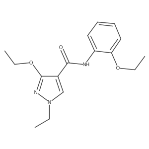 3-ethoxy-N-(2-ethoxyphenyl)-1-ethyl-1H-pyrazole-4-carboxamide Structure