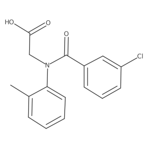 2-[1-(3-chlorophenyl)-N-(2-methylphenyl)formamido]acetic acid结构式