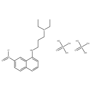 4-((3-(Diethylamino)propyl)amino)-6-nitroquinoline diphosphate结构式