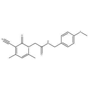 2-(3-cyano-4,6-dimethyl-2-oxopyridin-1(2H)-yl)-N-(4-(methylthio)benzyl)acetamide结构式