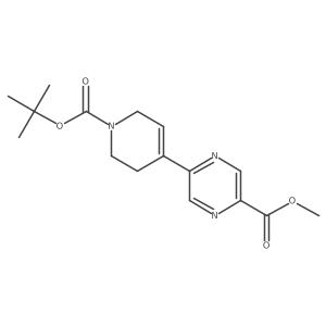 Methyl 5-(1-Boc-1,2,3,6-tetrahydro-4-pyridyl)pyrazine-2-carboxylate结构式