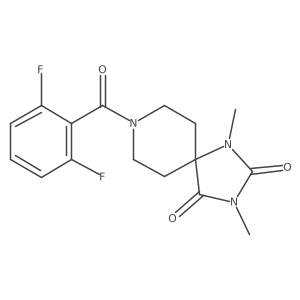 8-(2,6-Difluorobenzoyl)-1,3-dimethyl-1,3,8-triazaspiro[4.5]decane-2,4-dione结构式