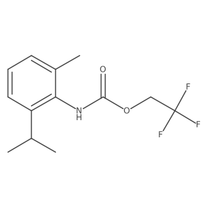 2,2,2-trifluoroethyl N-[2-methyl-6-(propan-2-yl)phenyl]carbamate结构式