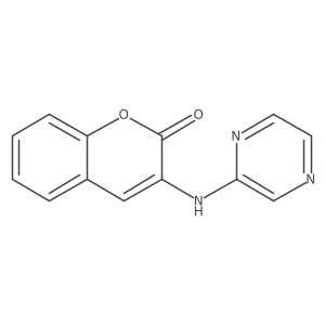 3-(2-Pyrazinylamino)-2H-1-benzopyran-2-one Structure