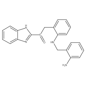 Benzenemethanamine,2-amino-n-[2-[(1h-benzimidazol-2-ylsulfinyl)methyl]phenyl]- Structure