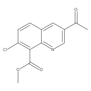 Methyl 3-acetyl-7-chloro-8-quinolinecarboxylate Structure