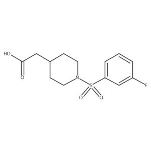 [1-(3-Fluoro-benzenesulfonyl)-piperidin-4-yl]-acetic acid Structure