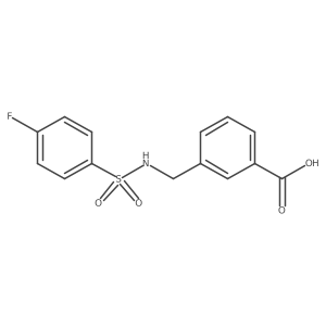 3-[[(4-Fluorophenyl)sulfonylamino]methyl]benzoic acid Structure
