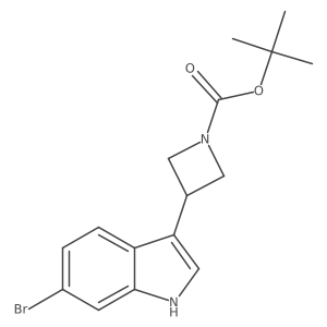 3-(6-bromo-1H-indol-3-yl)-azetidine-1-carboxylic acid tert-butyl ester Structure