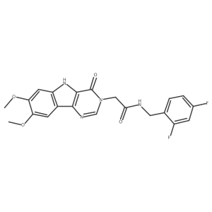 N-(2,4-difluorobenzyl)-2-(7,8-dimethoxy-4-oxo-4,5-dihydro-3H-pyrimido[5,4-b]indol-3-yl)acetamide Structure