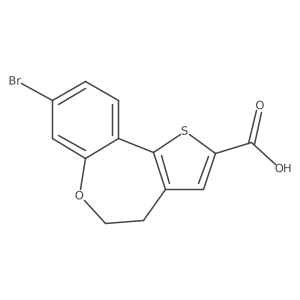 8-Bromo-4,5-dihydrobenzo[b]thieno[2,3-d]oxepine-2-carboxylic acid Structure