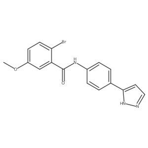 2-bromo-5-methoxy-N-[4-(1H-pyrazol-3-yl)phenyl]benzamide结构式