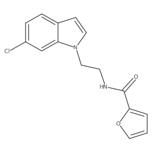 N-[2-(6-chloro-1H-indol-1-yl)ethyl]-2-furamide Structure