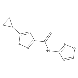 5-cyclopropyl-N-isoxazol-3-yl-isoxazole-3-carboxamide结构式