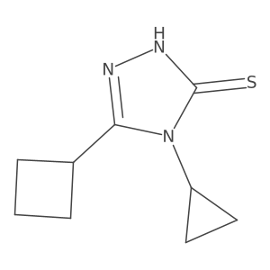 5-Cyclobutyl-4-cyclopropyl-4H-1,2,4-triazole-3-thiol结构式