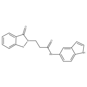 N-(1H-indol-5-yl)-3-(3-oxo-1,2-benzothiazol-2(3H)-yl)propanamide Structure